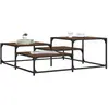 vidaXL Table basse chêne marron 107x107x40 cm bois d'ingénierie