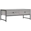 vidaXL Table basse sonoma gris 101x49x39,5 cm bois d'ingénierie