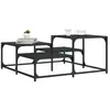 vidaXL Table basse noir 87,5x87,5x40 cm bois d'ingénierie