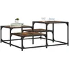 vidaXL Table basse chêne fumé 87,5x87,5x40cm bois d'ingénierie