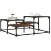 vidaXL Table basse chêne marron 87,5x87,5x40 cm bois d'ingénierie