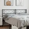 vidaXL Tête de lit métal noir 120 cm