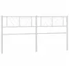 vidaXL Tête de lit métal blanc 200 cm