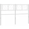 vidaXL Tête de lit métal blanc 150 cm