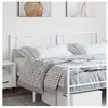 vidaXL Tête de lit métal blanc 200 cm