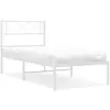 vidaXL Cadre de lit métal avec tête de lit blanc 200x200 cm