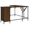 vidaXL Bureau chêne marron 141x141x75 cm bois d'ingénierie