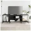 vidaXL Meuble TV noir 153x37x50 cm bois d'ingénierie