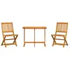 vidaXL Ensemble à manger de jardin pliable 3 pcs bois d'acacia massif