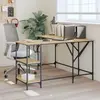 vidaXL Bureau chêne sonoma 139x139x75 cm bois d'ingénierie