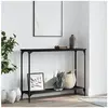 vidaXL Table console noir 101x30,5x75 cm bois d'ingénierie