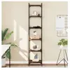 vidaXL Bibliothèque 6 niveaux chêne fumé 40x30x188cm bois d'ingénierie