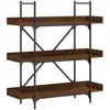vidaXL Bibliothèque à 3 niveaux chêne marron 100x33x108,5 cm