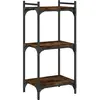 vidaXL Bibliothèque 3 niveaux chêne fumé 40x30x86 cm bois d'ingénierie