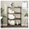 vidaXL Bibliothèque 4 niveaux chêne fumé 80x30x120cm bois d'ingénierie
