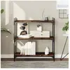 vidaXL Bibliothèque 3 niveaux chêne fumé 80x30x86 cm bois d'ingénierie