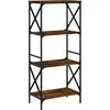 vidaXL Bibliothèque à 5 niveaux chêne fumé 59x35x171 cm