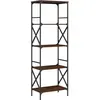 vidaXL Bibliothèque à 5 niveaux chêne marron 59x35x171 cm