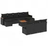 vidaXL Salon de jardin 11 pcs avec coussins noir résine tressée
