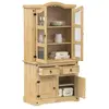 vidaXL Vitrine en verre Corona 100x48,5x179 cm bois massif de pin