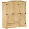 vidaXL Garde-robe Corona 151,5x52x170 cm bois de pin massif