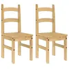 vidaXL Chaises à manger lot de 2 40x46x99 cm bois massif de pin