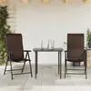 vidaXL Vidaxl Chaises Pliables De Jardin Lot De 2 Marron Résine Tressée