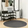 vidaXL Tapis IZA poils courts style scandinave anthracite Ø 120 cm
