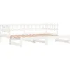 vidaXL Lit coulissant Blanc 2x(90x200) cm Bois de pin massif