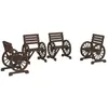 vidaXL Vidaxl Chaises De Jardin Lot De 4 Bois De Sapin Massif