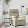 vidaXL Fauteuil inclinable de massage Crème Similicuir