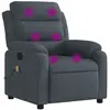 vidaXL Fauteuil de massage inclinable gris foncé velours