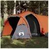 vidaXL Vidaxl Tente De Camping Tunnel 2 Personnes Gris Et Orange Imperméable