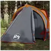 vidaXL Tente de camping à dôme 2 personnes gris et orange imperméable
