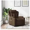 vidaXL Fauteuil de massage inclinable Marron Tissu