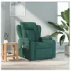 vidaXL Fauteuil de massage inclinable Vert foncé Tissu
