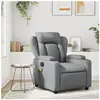 vidaXL Fauteuil inclinable Gris Similicuir