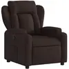 vidaXL Fauteuil inclinable Marron foncé Tissu