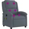 vidaXL Fauteuil de massage inclinable gris foncé velours