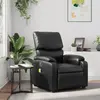 vidaXL Fauteuil de massage inclinable Noir Similicuir