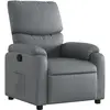 vidaXL Fauteuil inclinable Gris Similicuir