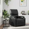 vidaXL Fauteuil inclinable Noir Similicuir