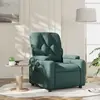 Non communiqué vidaXL Fauteuil inclinable Vert foncé Tissu