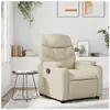 vidaXL Fauteuil inclinable Crème Similicuir