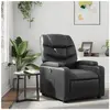 vidaXL Fauteuil inclinable Noir Similicuir