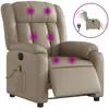 vidaXL Fauteuil de massage inclinable Cappuccino Similicuir