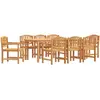 vidaXL Ensemble à manger de jardin 9 pcs Bois de teck solide