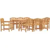 vidaXL Ensemble à manger de jardin 3 pcs Bois de teck massif