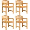 vidaXL Chaises de jardin lot de 4 58x59x88 cm bois de teck solide