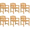 vidaXL Chaises de jardin lot de 6 58x59x88 cm bois massif de teck